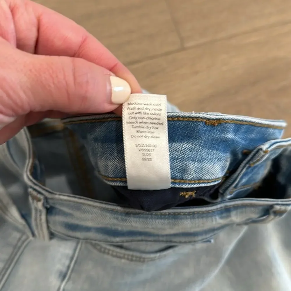 ATHLETA Light Wash Sculptek Straight Leg Ankle Stretchy High Waist Jeans Size 6P